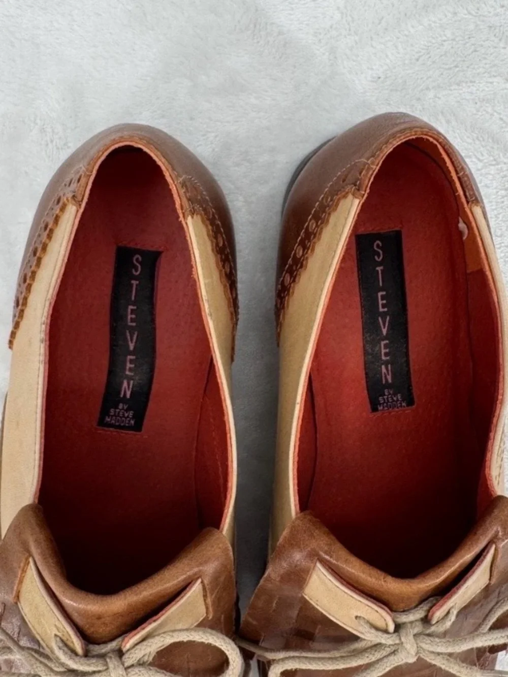 Steve Madden Miltie Oxford Shoes Women’s Size 8.5 Two-tone Kiltie Brogue